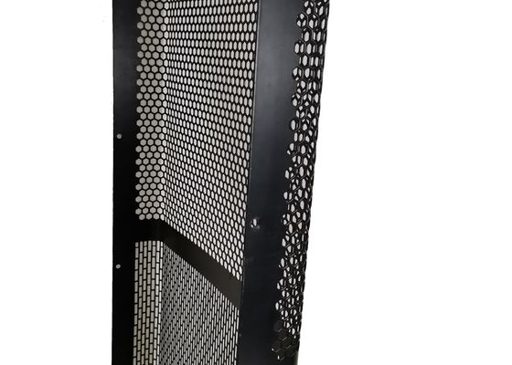 Black Hexagonal Perforated Metal Speaker Grill Mesh SS 0.5mm Thickness